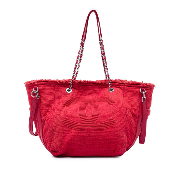 CC Fringe Cabas Rouge