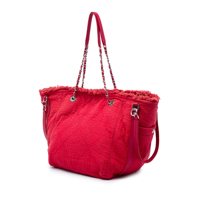 CC Fringe Cabas Rouge