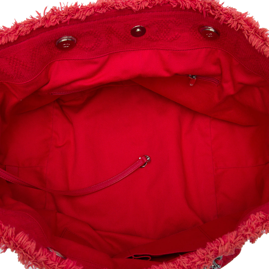 CC Fringe Cabas Rouge