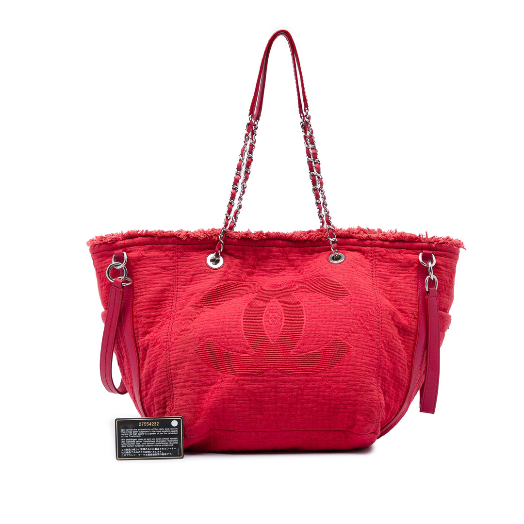 CC Fringe Cabas Rouge