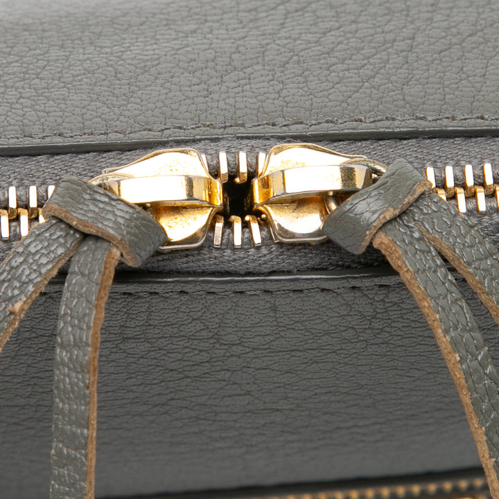 Balenciaga Cuir d’agneau Motocross Métallisé Edge Flat Pochette Gris – GABY PARIS Authentique