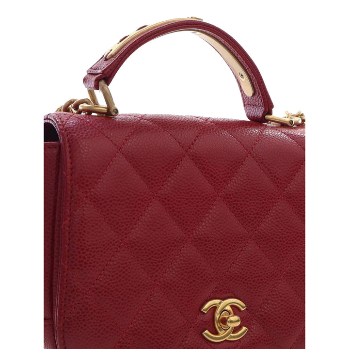 Chanel Sac à main Matelassé Carry Chic à rabat Mini Cuir d'agneau Rouge – vue 12 – GABY PARIS