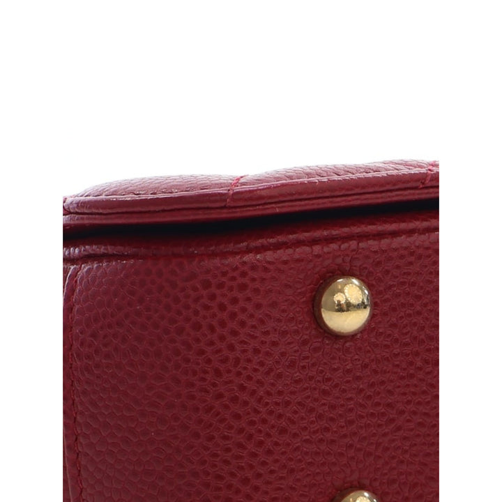 Chanel Sac à main Matelassé Carry Chic à rabat Mini Cuir d'agneau Rouge – vue 15 – GABY PARIS