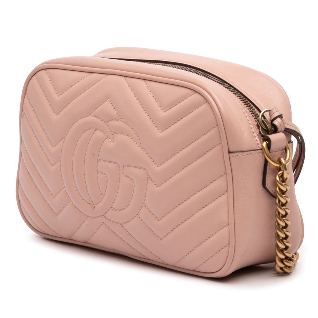 Gucci Small GG Marmont Matelasse Cuir de veau Sac porté croisé