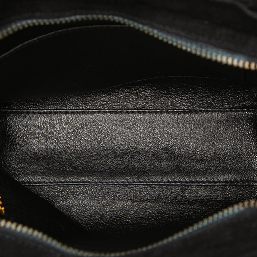 Chanel CC Diamond Matelassé Daim Sac porté croisé