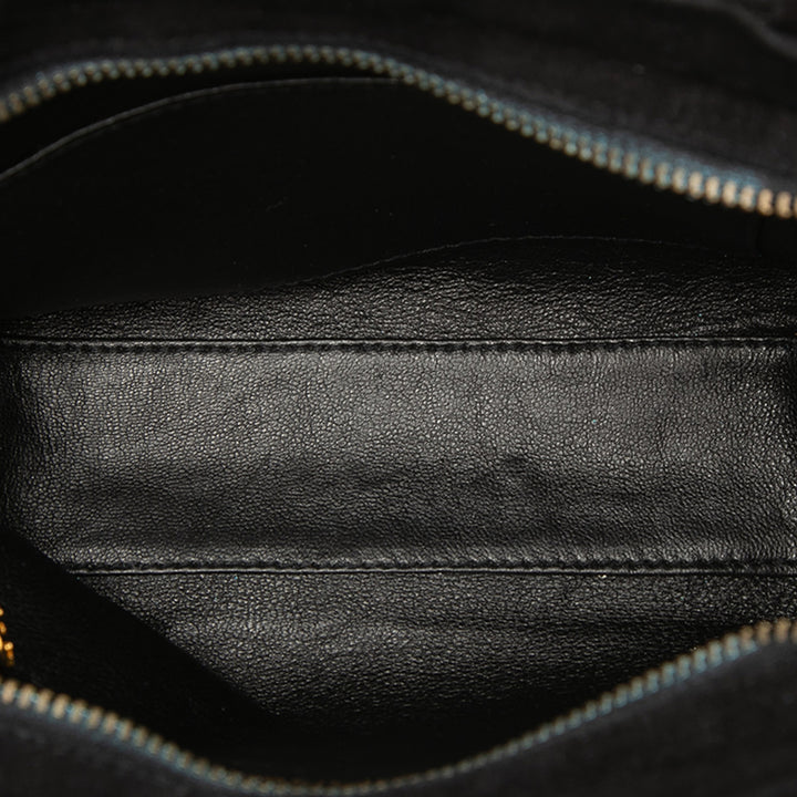 Chanel CC Diamond Matelassé Daim Sac porté croisé