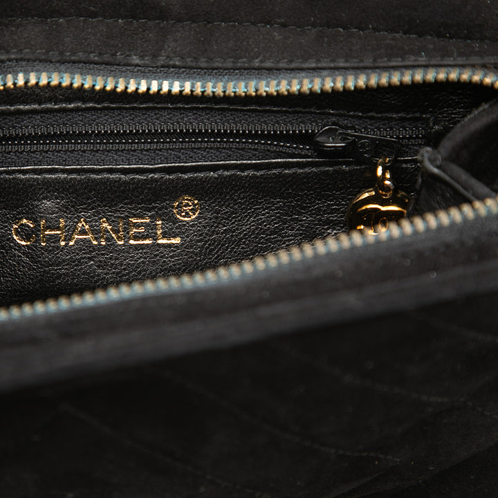 Chanel CC Diamond Matelassé Daim Sac porté croisé