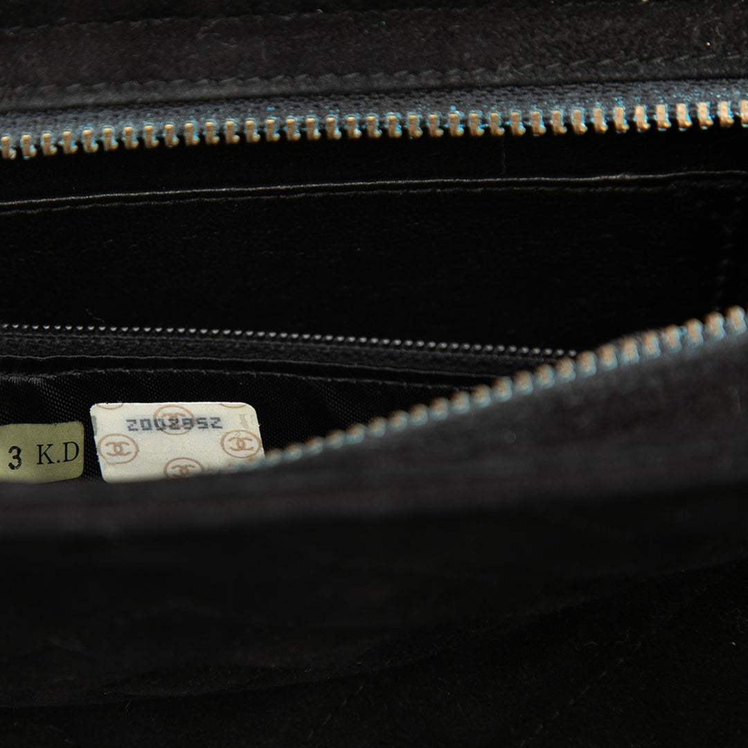 Chanel CC Diamond Matelassé Daim Sac porté croisé