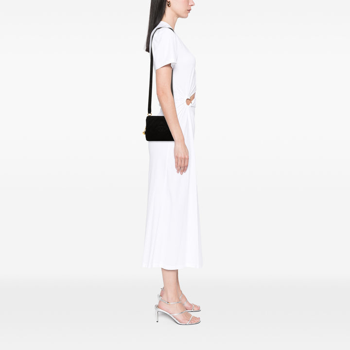 Chanel CC Diamond Matelassé Daim Sac porté croisé