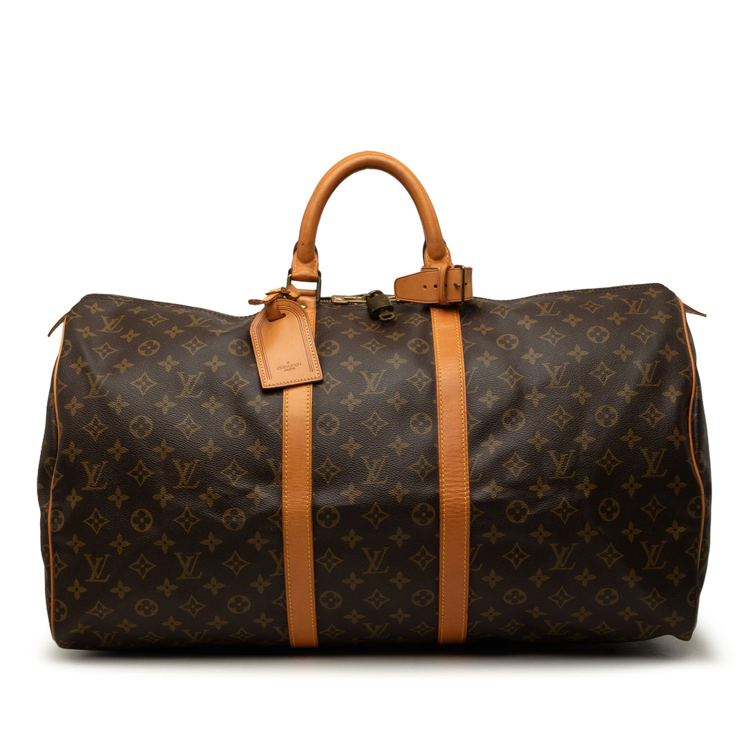 Louis Vuitton Keepall 55 Monogram Marron – vue principale – GABY PARIS