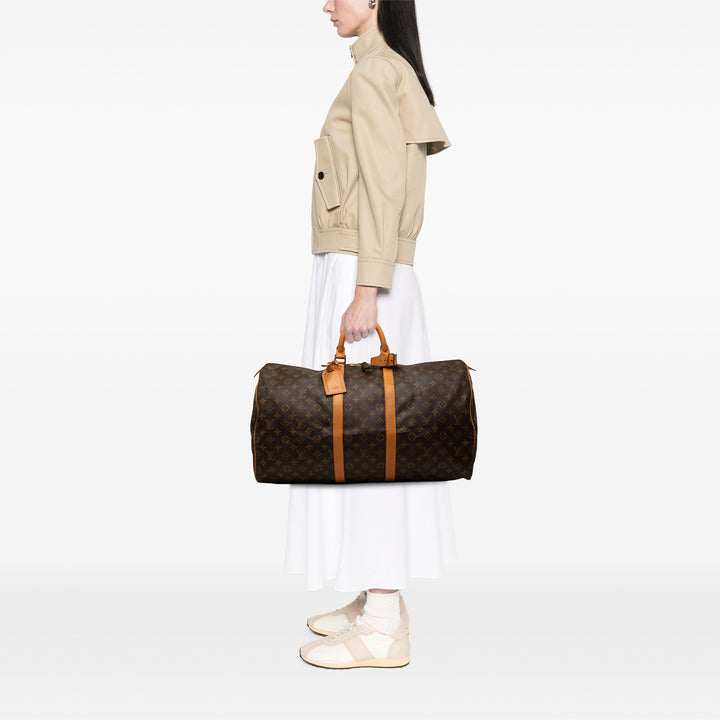 Louis Vuitton Keepall 55 Monogram Marron – vue 10 – GABY PARIS