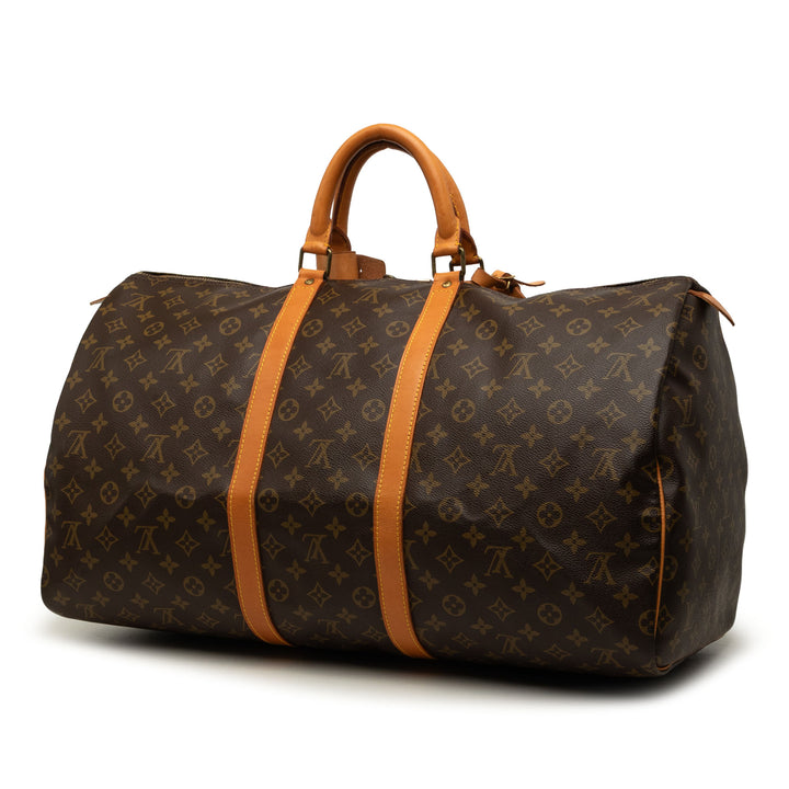 Louis Vuitton Keepall 55 Monogram Marron – vue 2 – GABY PARIS
