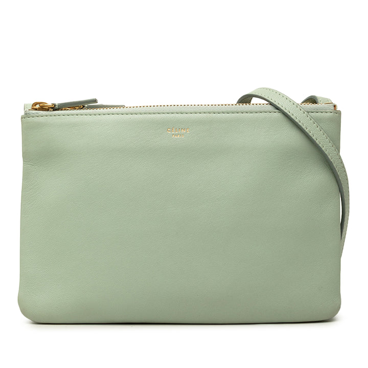 Trio Sac Petit Cuir d'agneau Vert