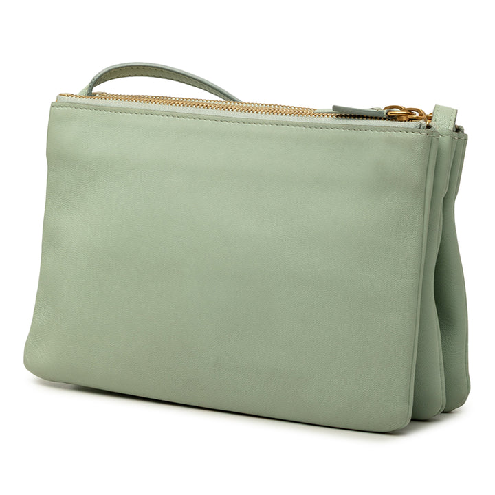 Trio Sac Petit Cuir d'agneau Vert