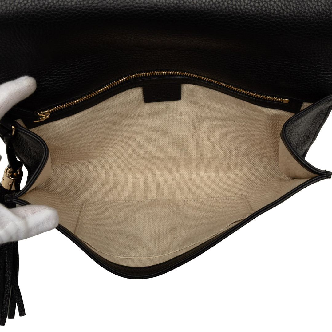 Gucci Soho Disco Pochette Cuir de veau Noir – vue 4 – GABY PARIS