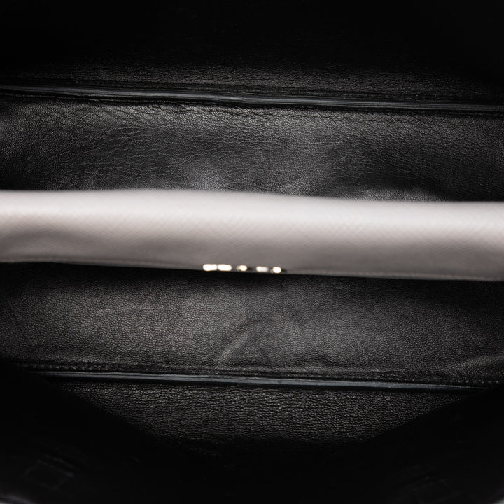 Prada Double Poignée Sac Moyen Saffiano Gris – vue 4 – GABY PARIS