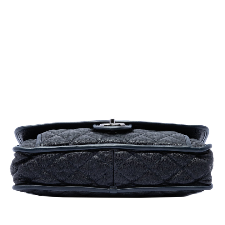 Chanel Matelassé French Riviera à rabat Moyen Cuir caviar