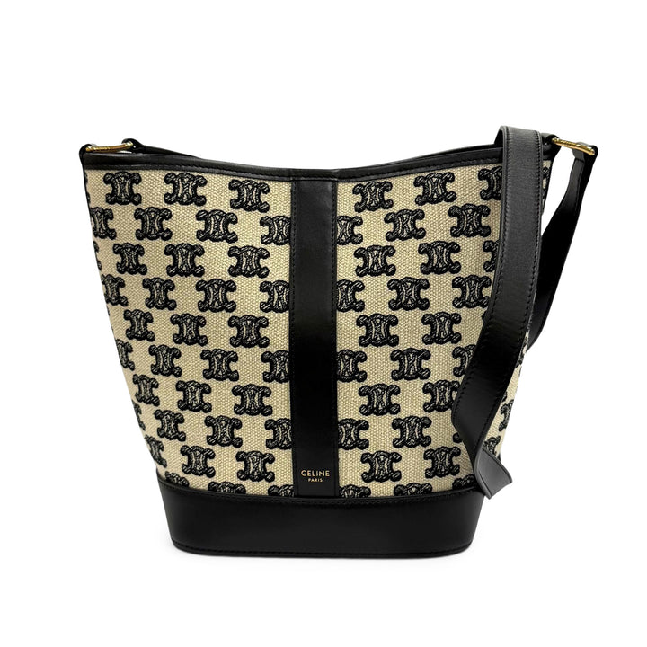 Triomphe brodé Sac seau Petit Marron