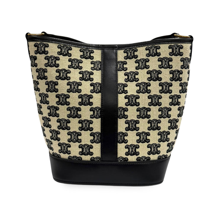 Triomphe brodé Sac seau Petit Marron