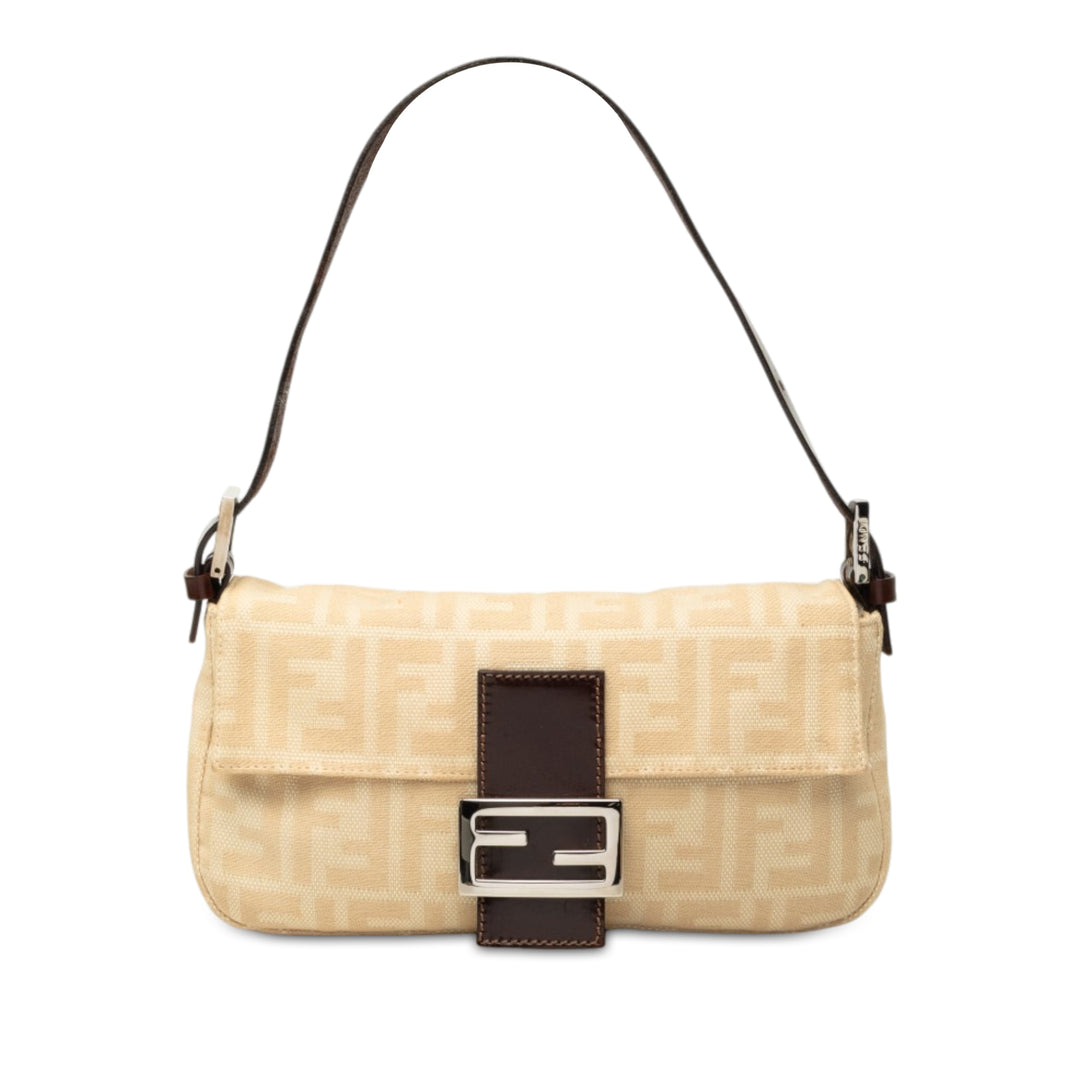 Fendi Zucca Baguette Beige – vue principale – GABY PARIS