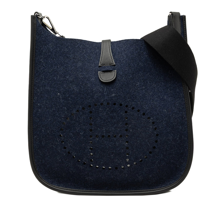 Hermès Feutre et Evelyne III 29 Swift Bleu – vue principale – GABY PARIS