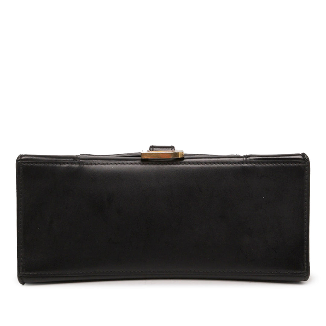 Balenciaga Sac à main brillant Box Hourglass à Petit Cuir de veau Noir – vue 3 – GABY PARIS