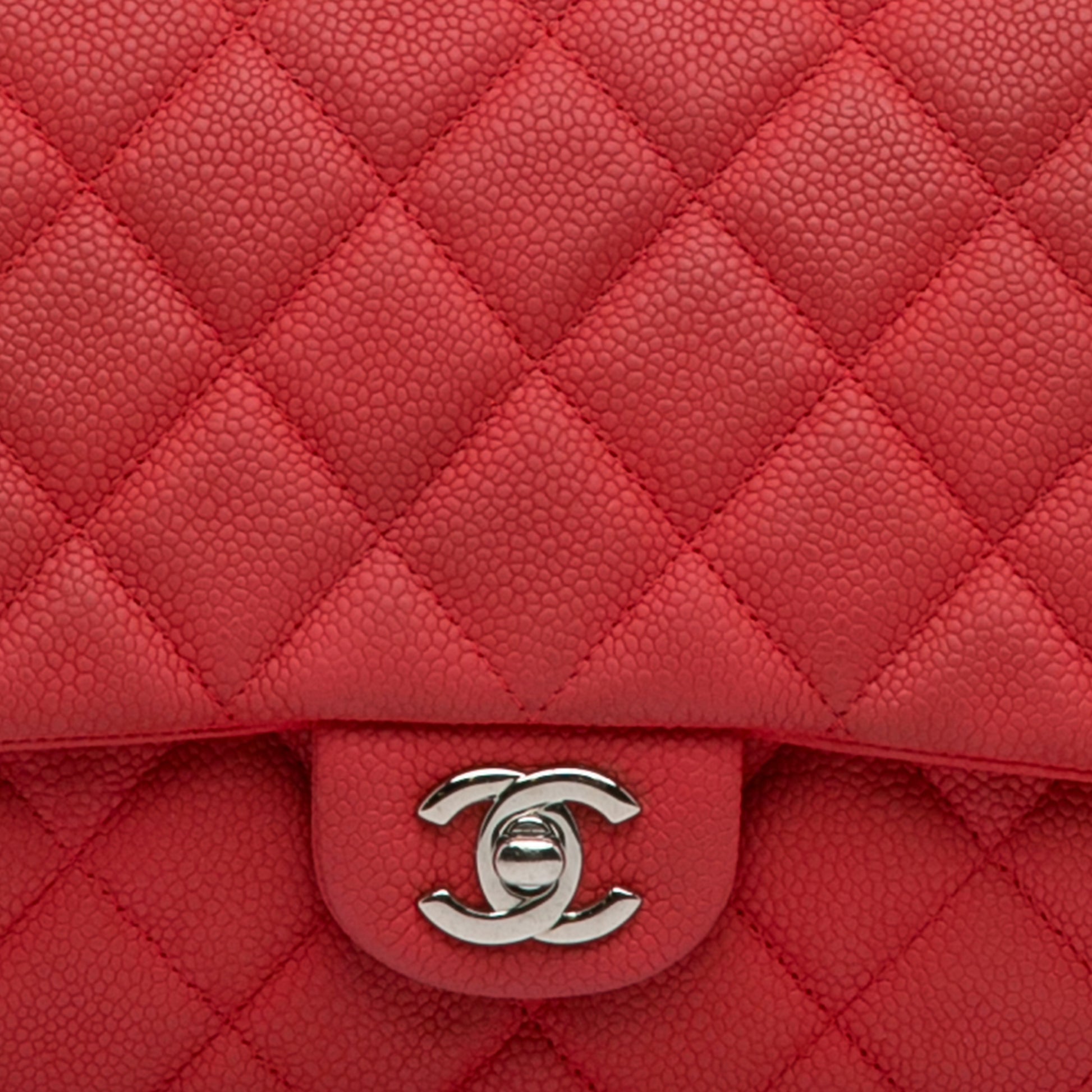 Quilted Caviar New Clutch on Chain Red - Gaby Paris