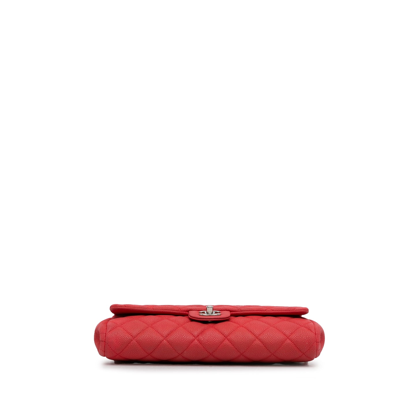 Quilted Caviar New Clutch on Chain Red - Gaby Paris