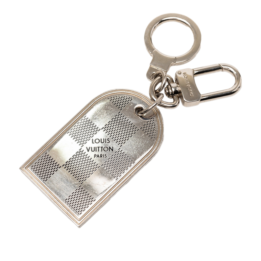 Louis Vuitton Brass Damier Porte Cles Address Bijou de sac et Key Holder