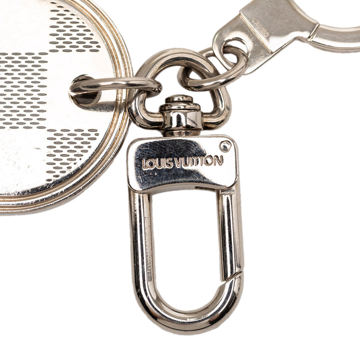 Louis Vuitton Brass Damier Porte Cles Address Bijou de sac et Key Holder