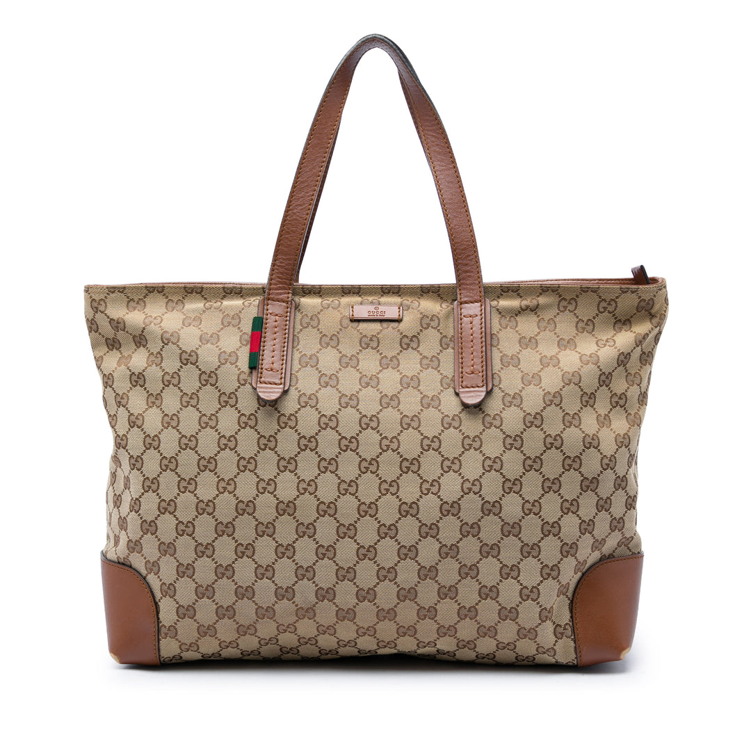 Gucci Cabas GG Web Beige – vue principale – GABY PARIS