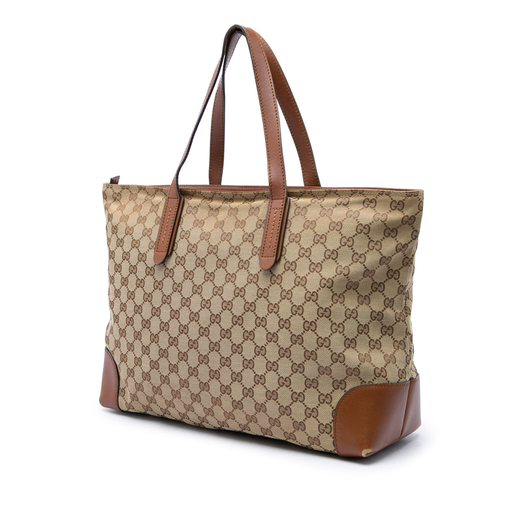 Gucci Cabas GG Web Beige – vue 2 – GABY PARIS