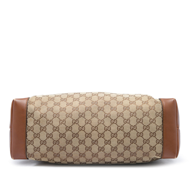 Gucci Cabas GG Web Beige – vue 3 – GABY PARIS