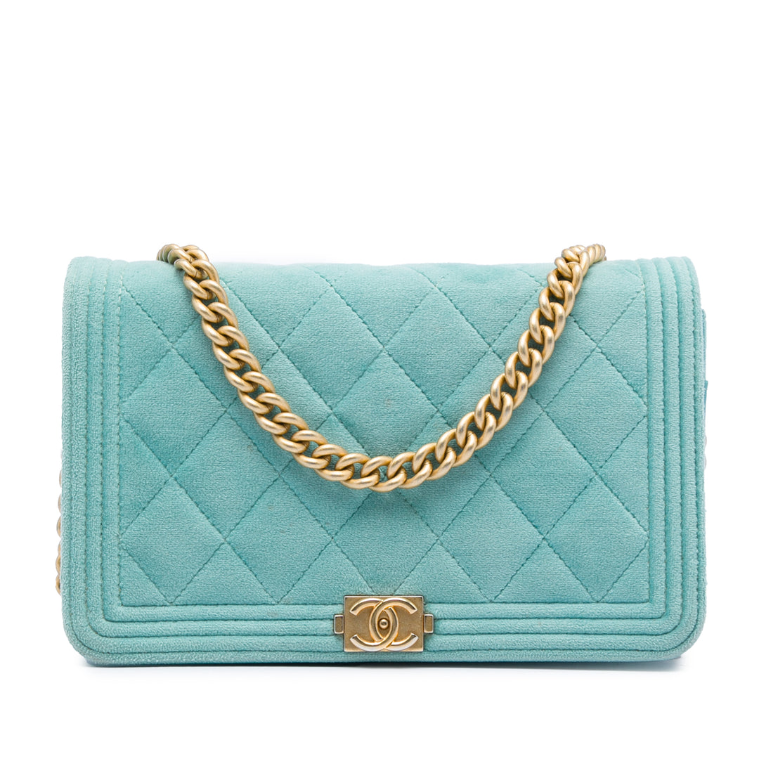 Chanel Matelassé Boy Wallet on Chain Velours