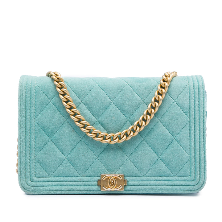 Chanel Matelassé Boy Wallet on Chain Velours