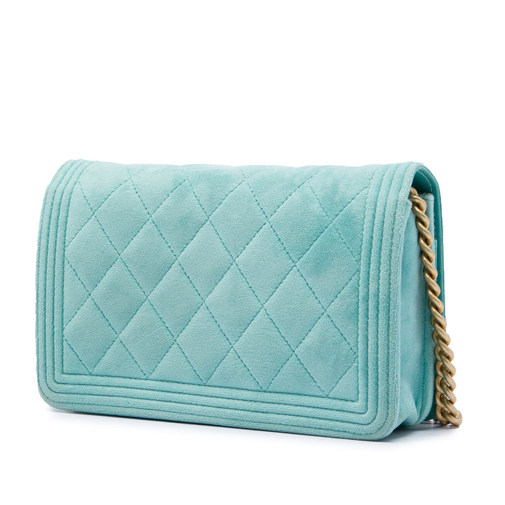 Chanel Matelassé Boy Wallet on Chain Velours
