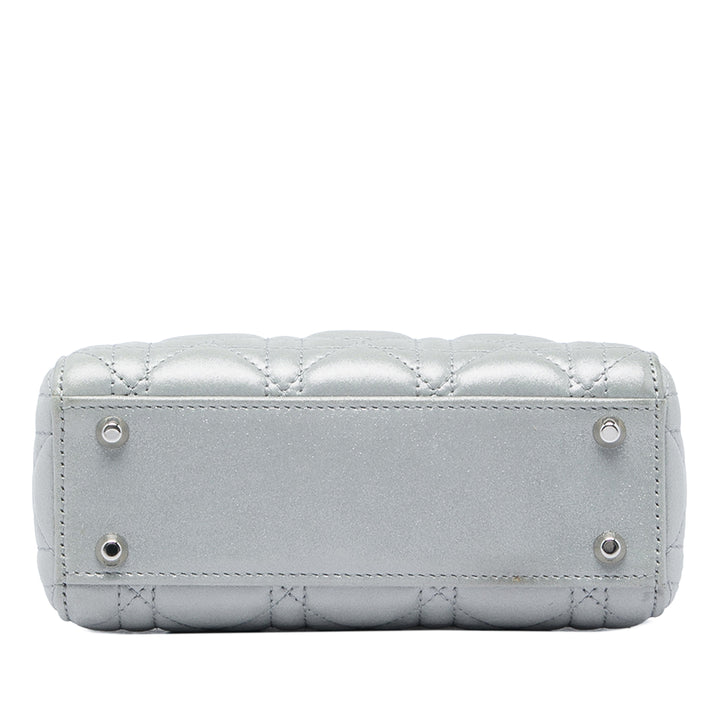Dior Mini Iridescent Cuir d’agneau Cannage Lady Dior