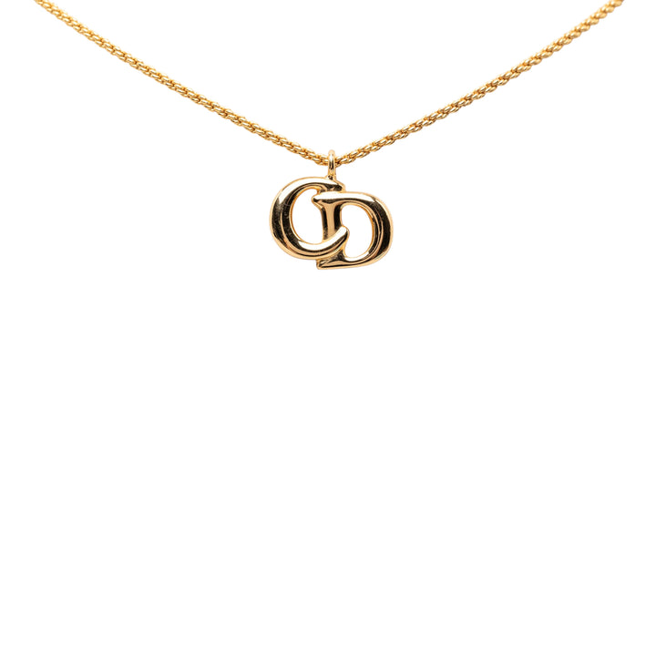 Dior plaqué CD Logo Pendant Collier