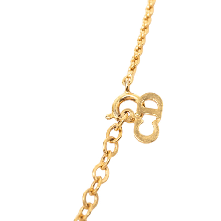 Dior plaqué CD Logo Pendant Collier