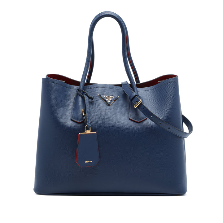 Prada Double Sac Grand Cuir Saffiano