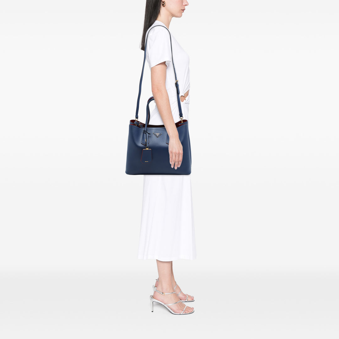 Prada Double Sac Grand Cuir Saffiano