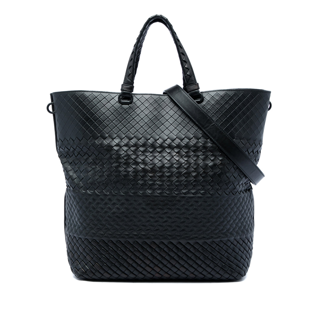 Bottega Veneta Intrecciato Imperatore Cabas nappa Noir – vue principale – GABY PARIS