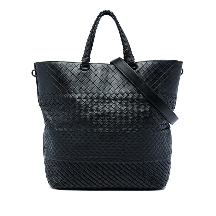 Bottega Veneta Intrecciato Imperatore Cabas nappa Noir – vue principale – GABY PARIS