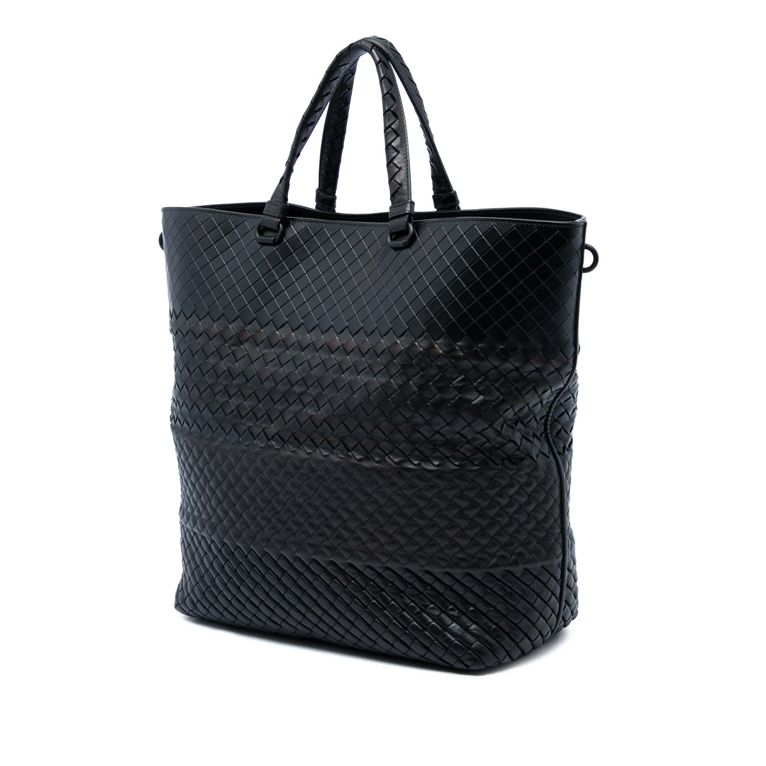 Bottega Veneta Intrecciato Imperatore Cabas nappa Noir – vue 2 – GABY PARIS