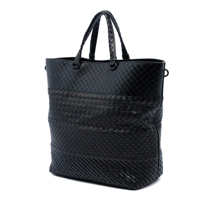 Bottega Veneta Intrecciato Imperatore Cabas nappa Noir – vue 2 – GABY PARIS