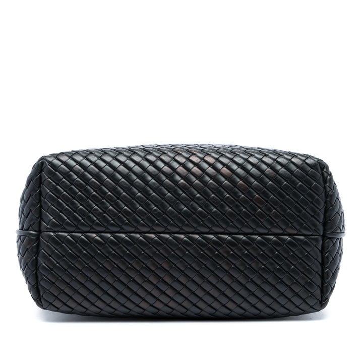 Bottega Veneta Intrecciato Imperatore Cabas nappa Noir – vue 3 – GABY PARIS