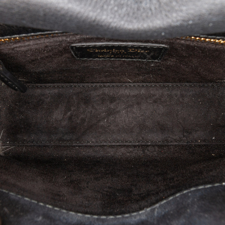 Mini Calfskin Embellished Lady Dior Black - Gaby Paris