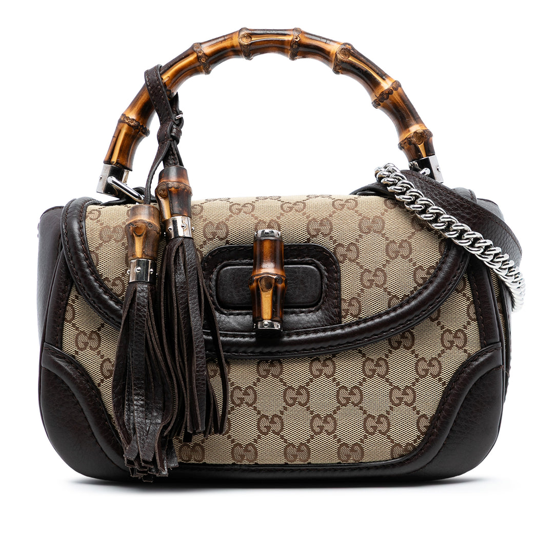 Gucci Medium GG Toile New Bamboo sac à anse supérieure