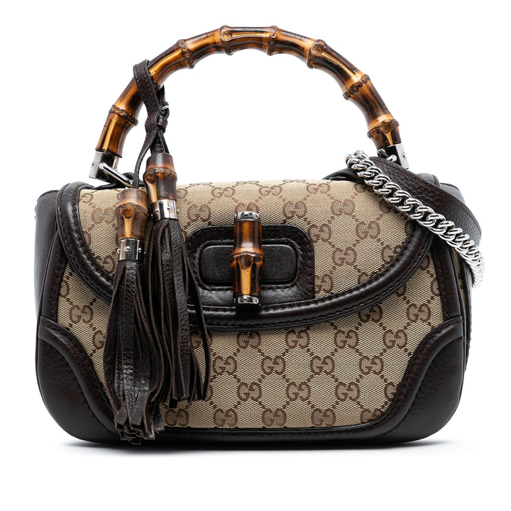 Gucci Medium GG Toile New Bamboo sac à anse supérieure