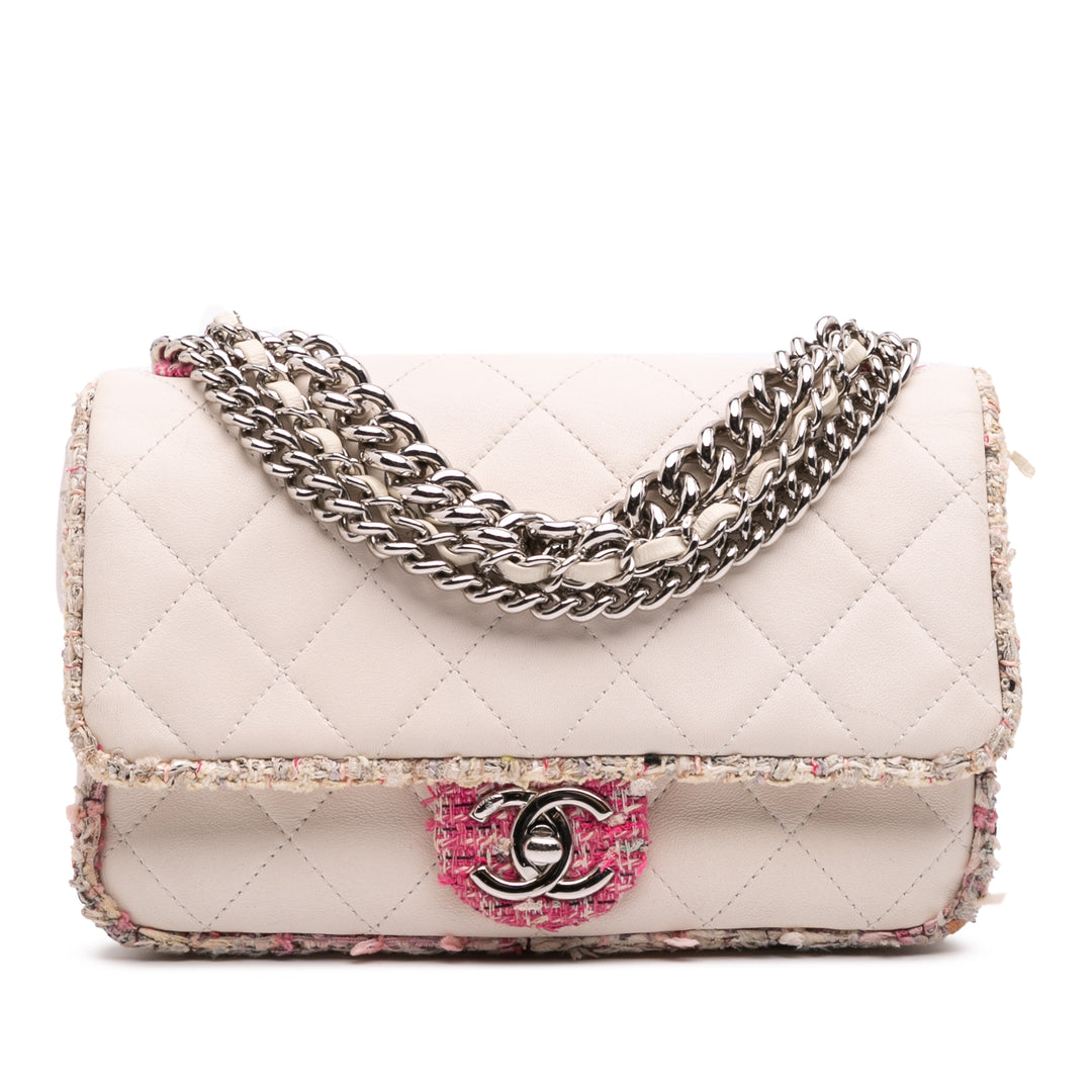 Chanel Quilted Cuir d’agneau and Tweed Elegant Trim Flap Blanc – GABY PARIS Authentique